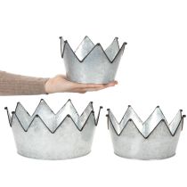 Artikel Dekoschale Set Metall Krone aus Zink Ø26,5/22,5/19cm für Dekoration Innen