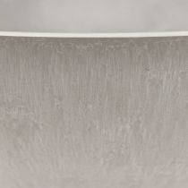 Artikel Dekoschale mit Fuß Pflanzschale rund Grau Ø19cm H8cm