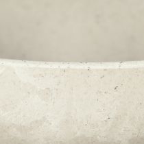 Artikel Dekoschale mit Fuß Plastikschale rund Creme Ø19cm H8cm