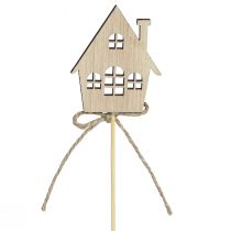 Artikel Dekostecker Weihnachten Holz Häuser 4,5 x 5 cm Set 12 Stück