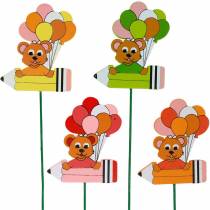 Artikel Dekostecker Stift mit Teddy und Ballons Blumenstecker Sommerdeko Kinder 16St
