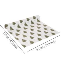 Artikel Dekostoff Weihnachten Meterware 35x120cm 2 Rollen mit Tannenbäumen und Schleifen