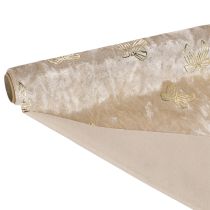 Artikel Tischläufer Schleifenmuster 35x120cm Polyester Beige Creme 2er Set