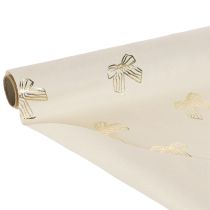 Artikel Tischläufer Schleifenmuster 35x120cm Polyester Beige Creme 2er Set