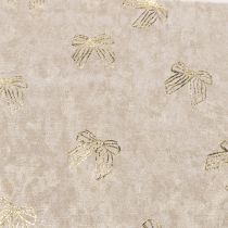 Artikel Tischläufer Schleifenmuster 35x120cm Polyester Beige Creme 2er Set