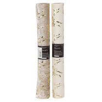 Artikel Tischband aus Polyester 120x35 cm mit goldenen Schleifenmotiven Beige Creme