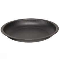 Artikel Dekoteller Rund Metall in Schwarz Ø23cm H2,5cm 3St