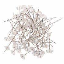 Artikel Diamant-Stecknadeln aus Kunststoff Ø11 mm transparent, 55 Stück