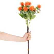 Artikel Künstliche Färberdistel orange 55cm 4 Stiele aus Kunststoff und Textil