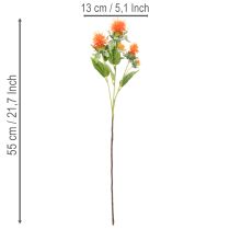Artikel Künstliche Färberdistel orange 55cm 4 Stiele aus Kunststoff und Textil
