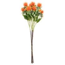 Artikel Künstliche Färberdistel orange 55cm 4 Stiele aus Kunststoff und Textil