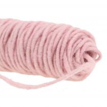 Artikel Filzkordel Rosa 55m – Dochtfaden aus Schafwolle und Jute für Dekoration