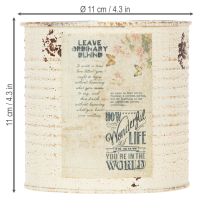 Artikel Dose Übertopf Metall Creme Ø11cm H10,5cm Shabby Chic Innenbereich