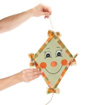 Artikel Deko-Drachen mit Gesicht aus Papier 40 cm Orange Grün 2 Stück
