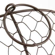 Artikel Drahtkorb Schale mit Henkeln aus Metall Braun Ø35/30/25cm 3er Set für Dekor und Aufbewahrung
