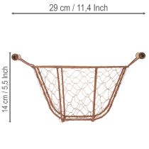 Artikel Drahtkorb rund Ø22cm mit Holzgriffen Metallkorb Rostoptik für Dekoration