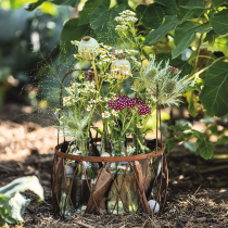 Artikel Drahtkorb Oval mit Henkel 30x37 cm und 25x32 cm Rostoptik, 2er-Set Gartendekoration