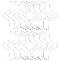 Artikel Drahtstern Wellenring Sterne für Weihnachtskranz 20cm 10 St