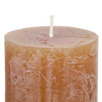 Artikel Durchgefärbte Stumpenkerzen Karamell 50x100mm Set 4 für Innenbereich