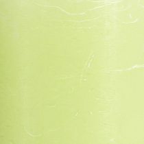 Artikel 4er Set Stumpenkerzen Lime Grün - Elegante Tischdeko & Wohnambiente Kerzen, 70x120mm - Ideal für Festlichkeiten und Alltag