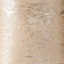 Artikel Durchgefärbte Stumpenkerzen Platin 70x80mm, 4er Set, lange Brenndauer, hochwertige Dekokerzen