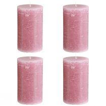 Artikel Altrosa Stumpenkerzen 70×120mm, durchgefärbt, 4er Set für Dekoration und Anlässe