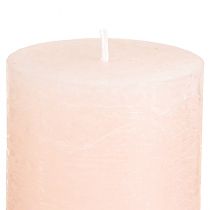 Artikel Durchgefärbte Stumpenkerzen Wachsmaterial Hellrosa 60x80 mm 4er-Set Innenbereich