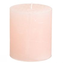 Artikel Romantische durchgefärbte Rosa Stumpenkerzen Hellrosa 70×80mm, 4er Set - Dekorative Kerzen für gemütliche Atmosphäre