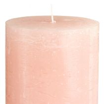Artikel Rosa Stumpenkerzen durchgefärbt 85×150 mm, 2er Set, für dekorative Innenanwendungen