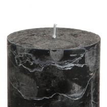 Artikel Durchgefärbte Stumpenkerzen Schwarz 70×80mm im 4er Set – Dekorative Wachskerzen für Innenbereich