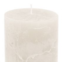 Artikel Durchgefärbte Kerzen Weiß 50x100mm 4St