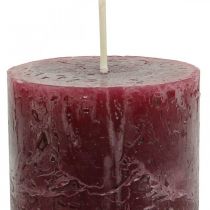 Artikel Durchgefärbte Kerzen Burgund Rustic Safe Candle 110×60mm 4St
