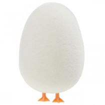 Artikel Deko-Ei mit Beinen aus Kunststoff, Creme, Höhe 13 cm, 4 Stück
