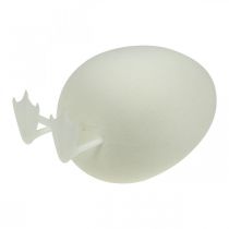 Artikel Dekorations-Ei aus Kunststoff mit Beinen, H25cm, Weiss, Tischdeko für Ostern