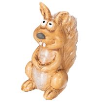 Artikel Eichhörnchen Figur sitzend aus Keramik 10 cm Braun für Herbstdekoration