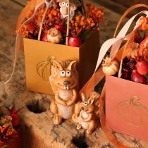 Artikel Eichhörnchen Figur sitzend aus Keramik 10 cm Braun für Herbstdekoration