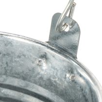 Artikel Eimer aus Zink Ø10cm H8cm mit Holzgriff, glänzend, 10 Stück, für Pflanzen und Dekoration