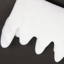 Artikel Eiszapfengirlande Schneevlies mit Glitter Bordüre 13×180cm 3St