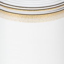 Artikel Kranzband Moiré 125mm Weiss mit Goldecken – Dekoband für Floristik und Feste