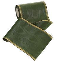 Artikel Kranzband Moiré Dunkelgrün 175mm mit Perlkante und Taftbindung
