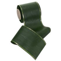 Artikel Kranzband Moiré Grün mit Goldrand 100mm x 25m für Trauerfloristik & Dekoration