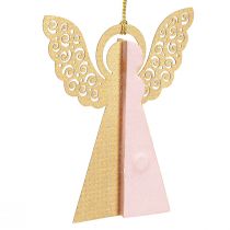 Artikel Engel Papieranhänger 12 cm Apricot und Gold 4er-Set