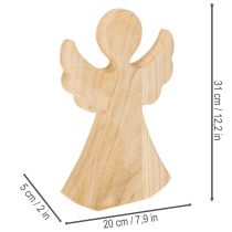 Artikel Holzengel Dekofigur 30 cm aus hellem Naturholz für Innenbereich