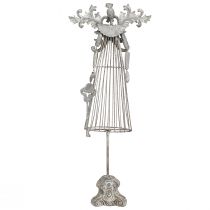 Artikel Engel aus Metall mit Sockel 67cm Grau im Vintage Stil