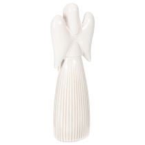 Artikel Engelfigur aus Keramik mit Herz, cremeweiss, 23 cm