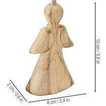 Artikel Engel aus Holz zum Aufhängen 10 cm 12er-Set