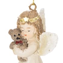 Artikel Deko Engel Baumschmuck Polyresin 10cm Beige Weiss Rot 3er-Set