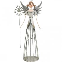 Artikel Engel Figur Metall, Windlicht Weihnachten H31,5cm