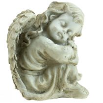 Engel fürs Grab Creme Grabengel Schlafender Engel 6×5,5×8cm