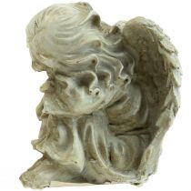 Artikel Engel-Figur aus Polyresin cremefarben 6×5,5×8cm